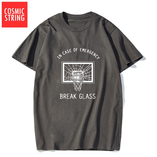 COSMIC STRING 100% cotton short sleeve cool basketball men t shirt casual summer loose men tshirt male t-shirt tops tee shrits